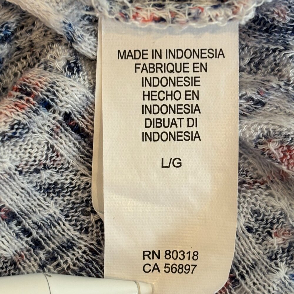 Lucky Brand Women's L Knit Top Floral Print High-Low Turtleneck‎ Split Back Boho - Picture 12 of 16